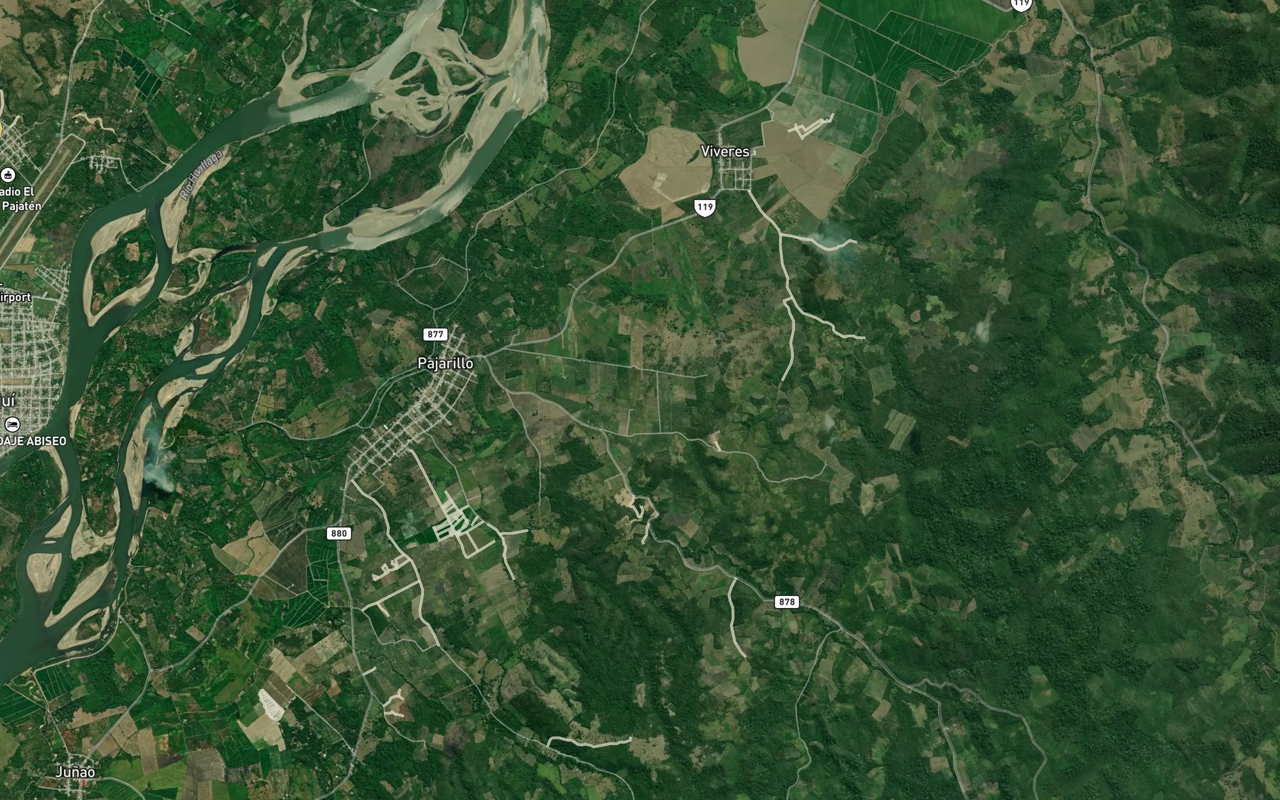 Satellite map of the Quebrada Shiruyco