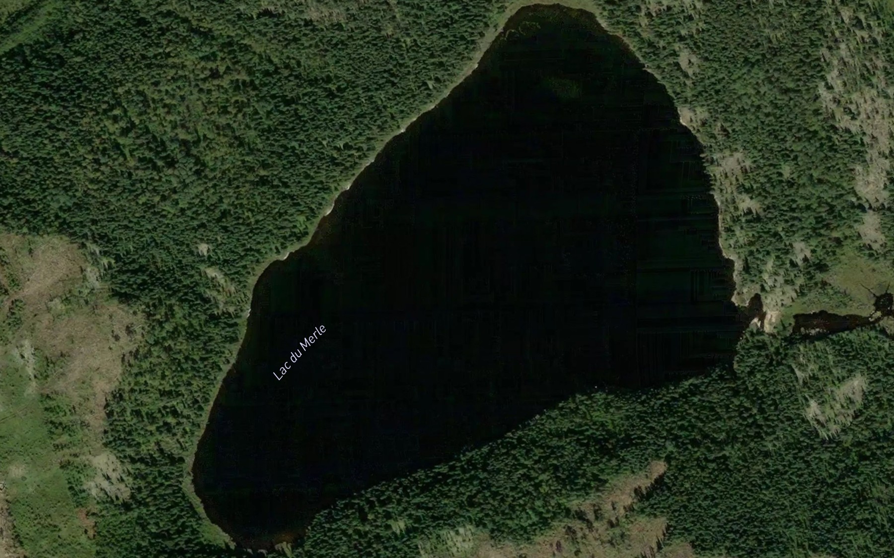 Satellite map of the Lac du Merle
