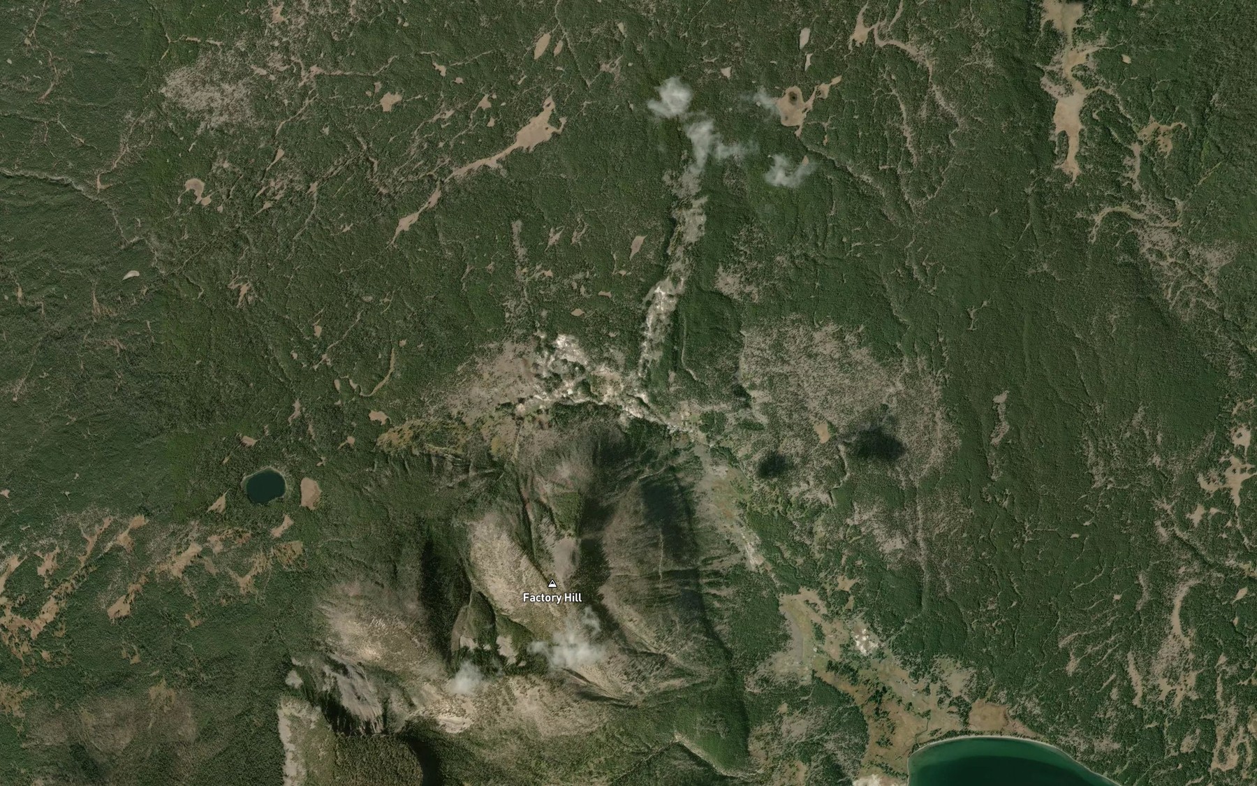 Satellite map of the Heart Lake Geyser Basin - Middle Group