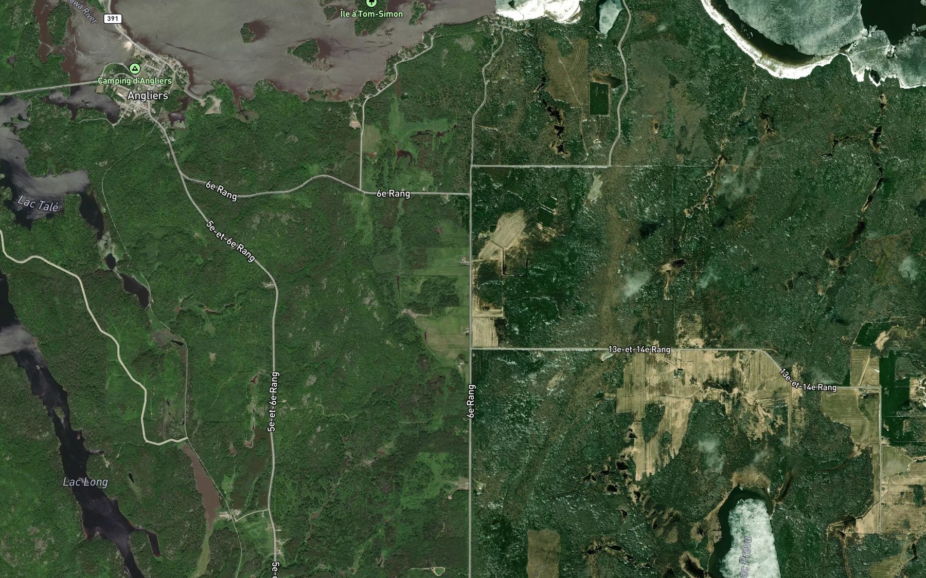 Satellite map of the Cours d'eau Duguay
