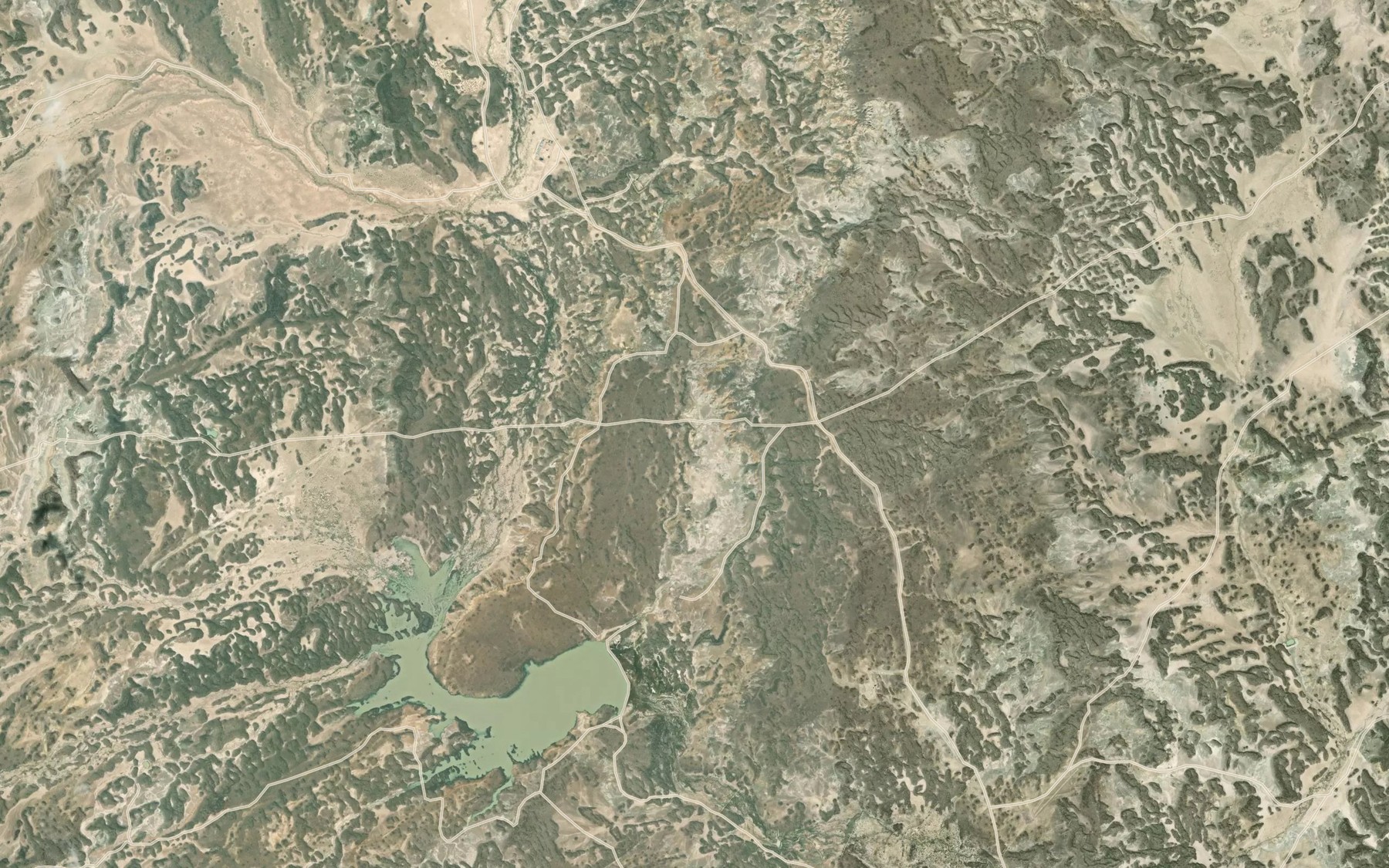 Satellite map of the Stormy Reservoir