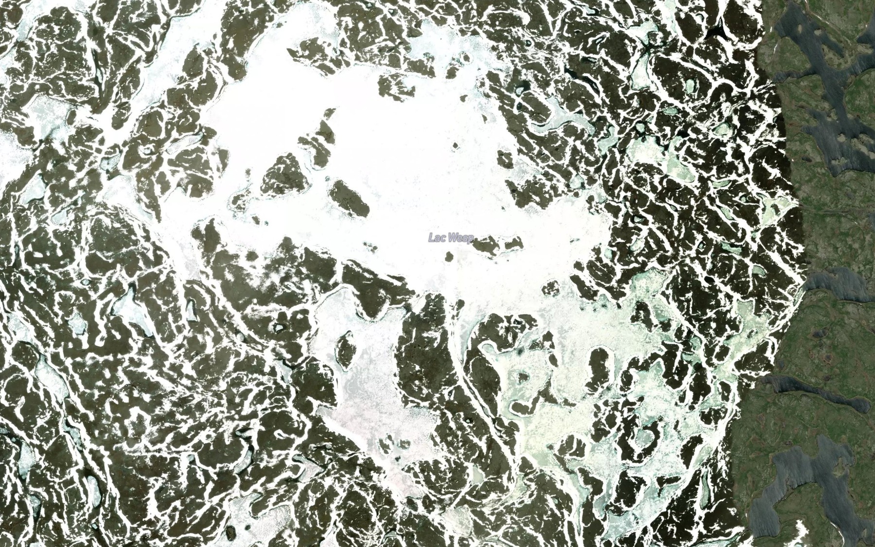 Satellite map of the Lac Wesp