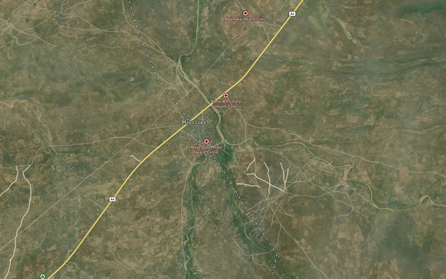 Satellite map of the River Wuboa-Anbe