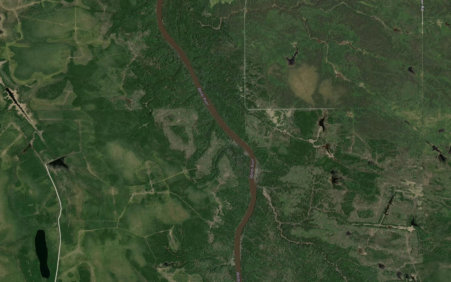 Satellite map of the Cote Creek