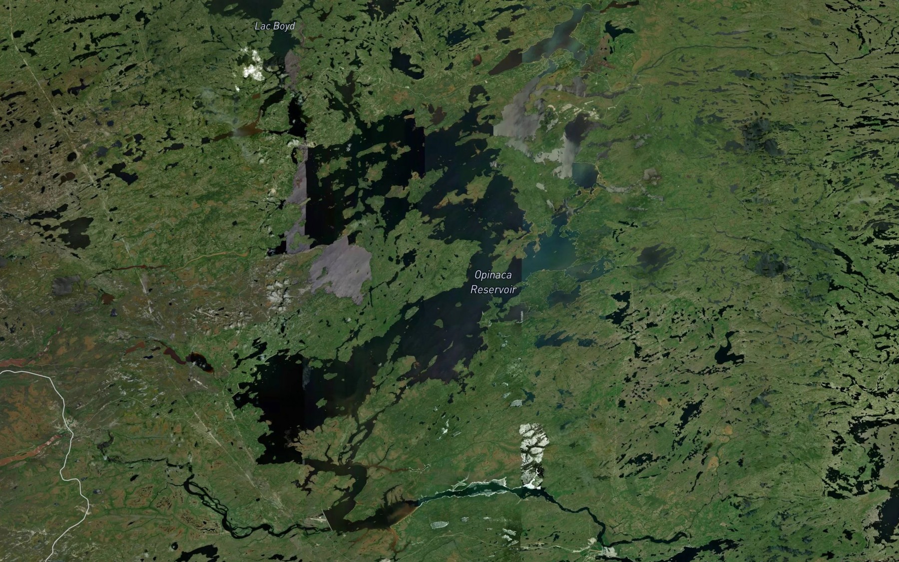 Satellite map of the Petit lac Opinaca