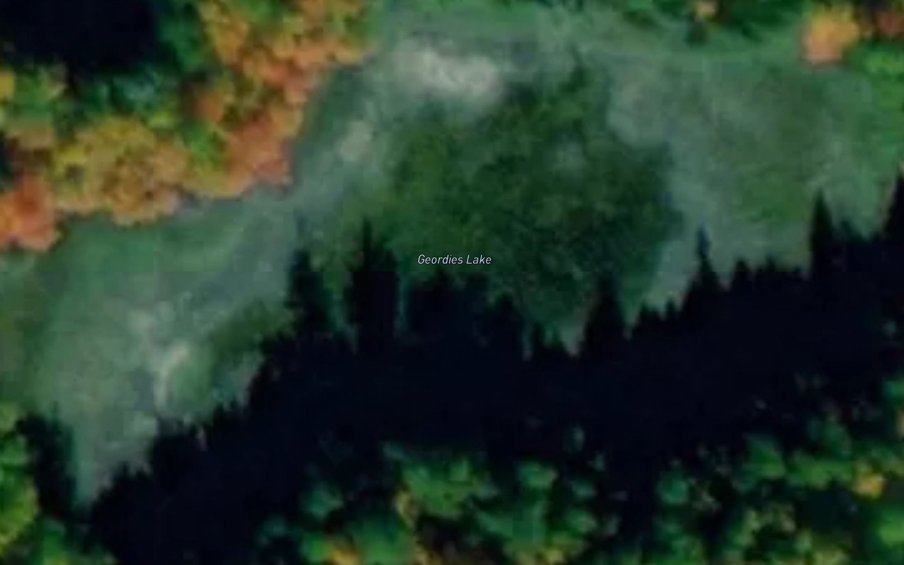 Satellite map of the Geordies Lake