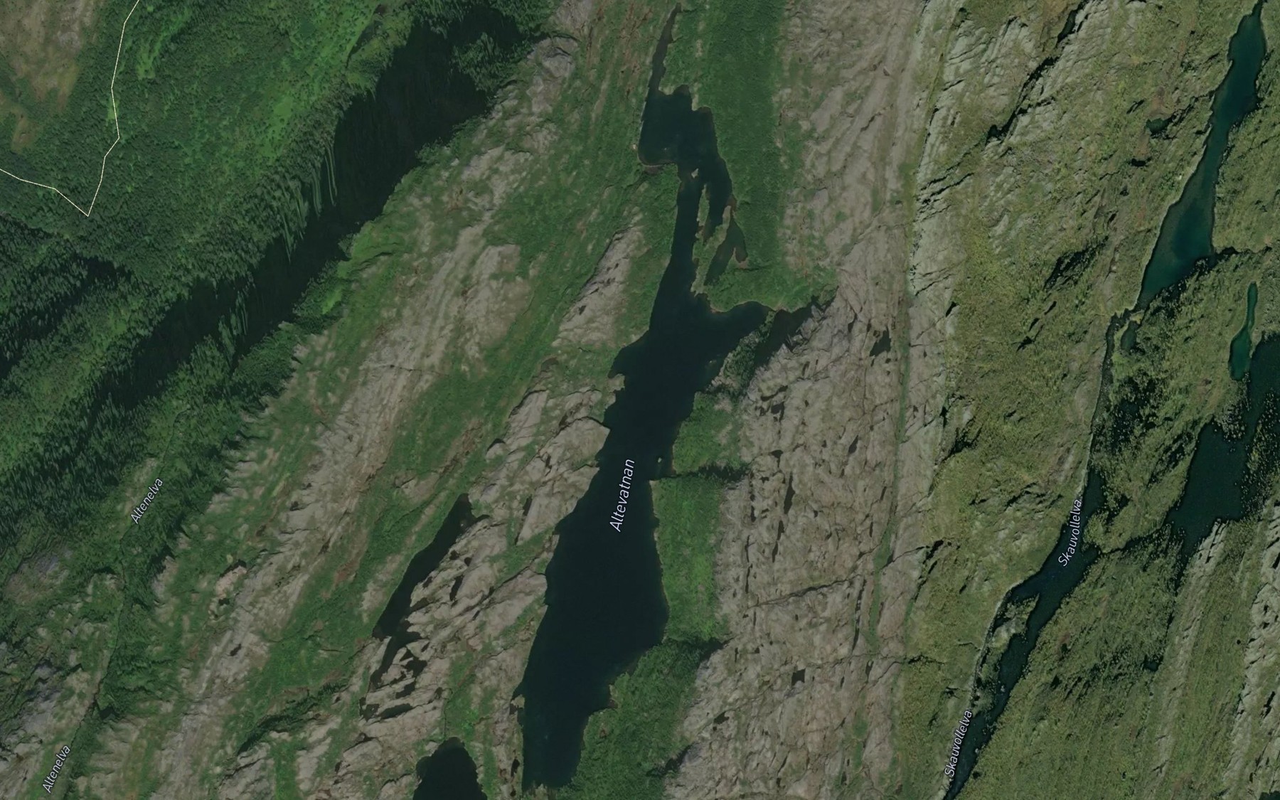 Satellite map of the Altvatnan