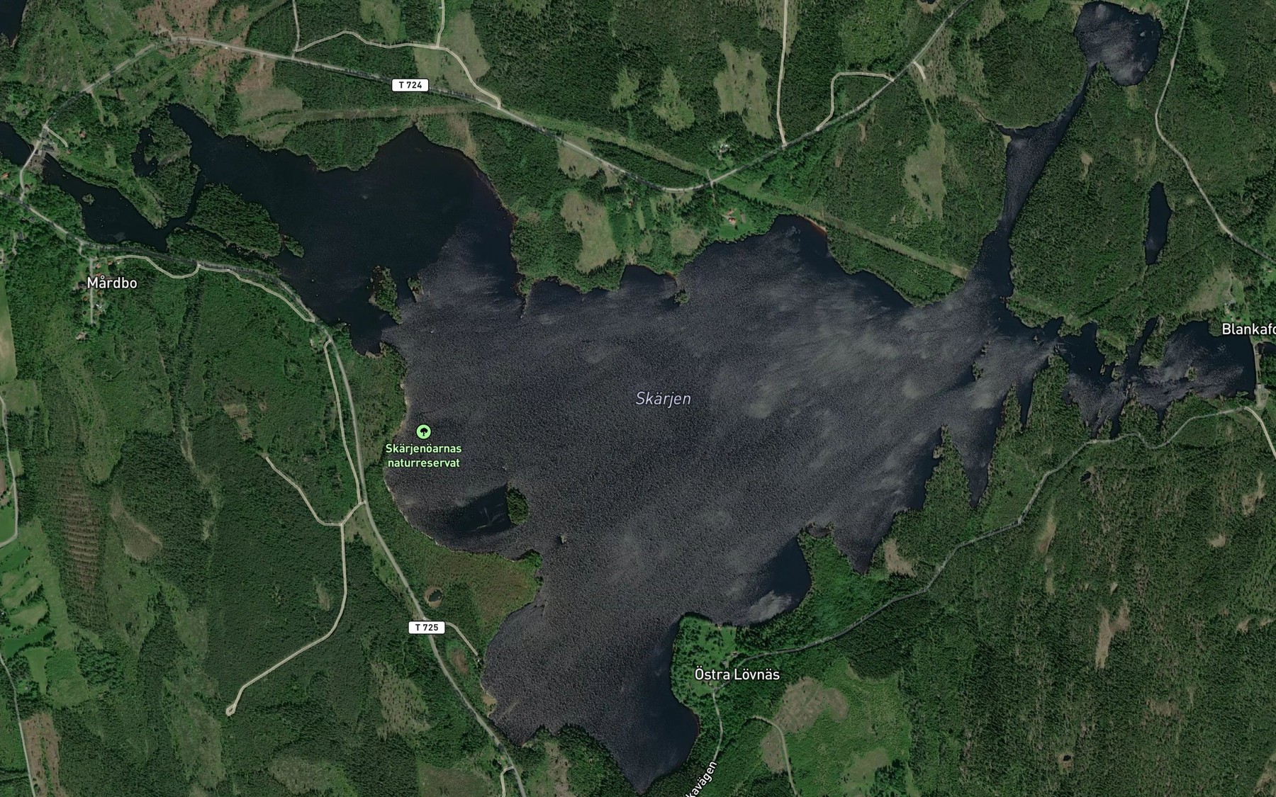 Satellite map of the Skaerjen