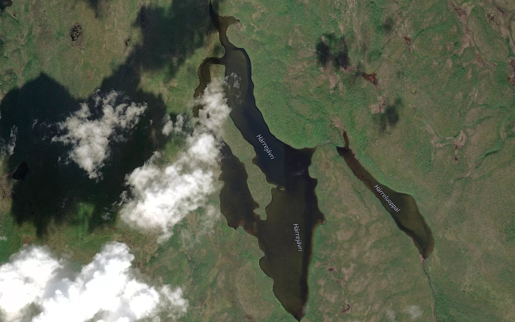 Satellite map of the Harrejavri
