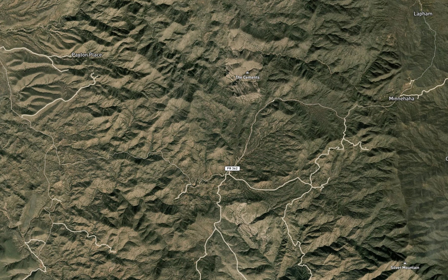 Satellite map of the Johnson Flat Spring