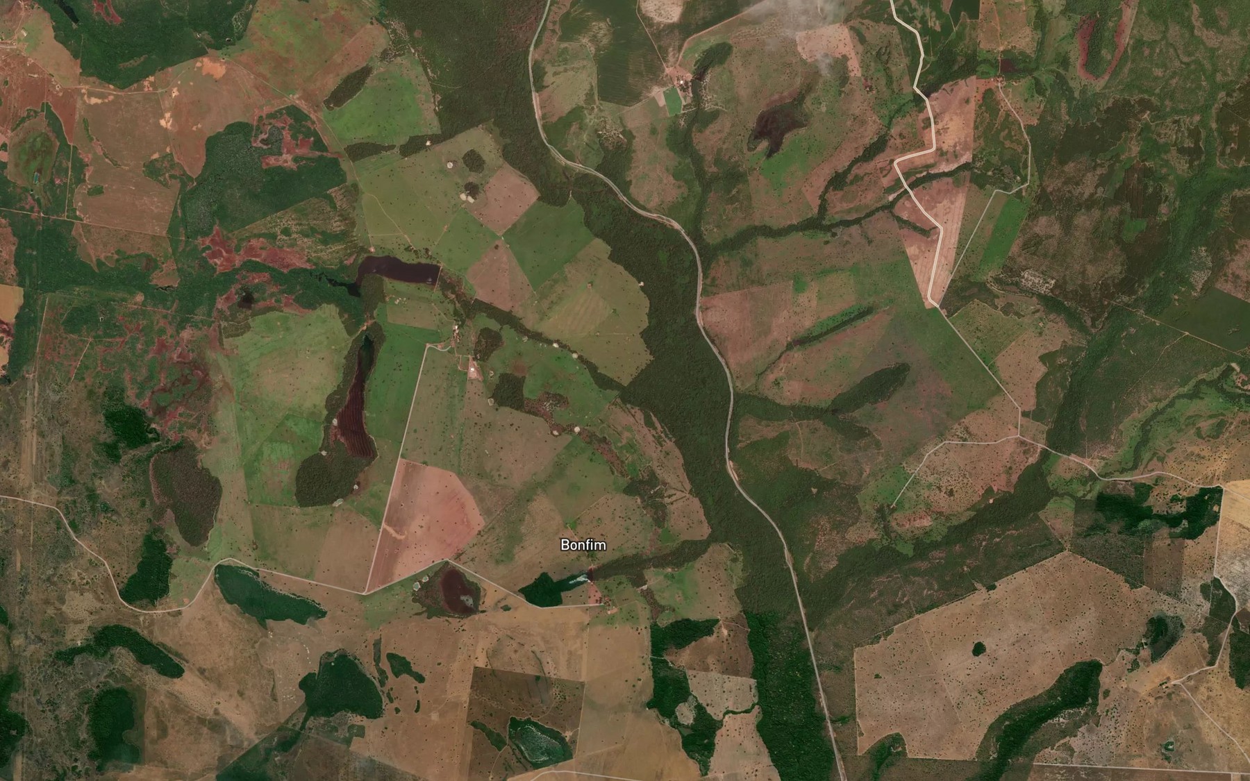 Satellite map of the Corrego Agua Branca