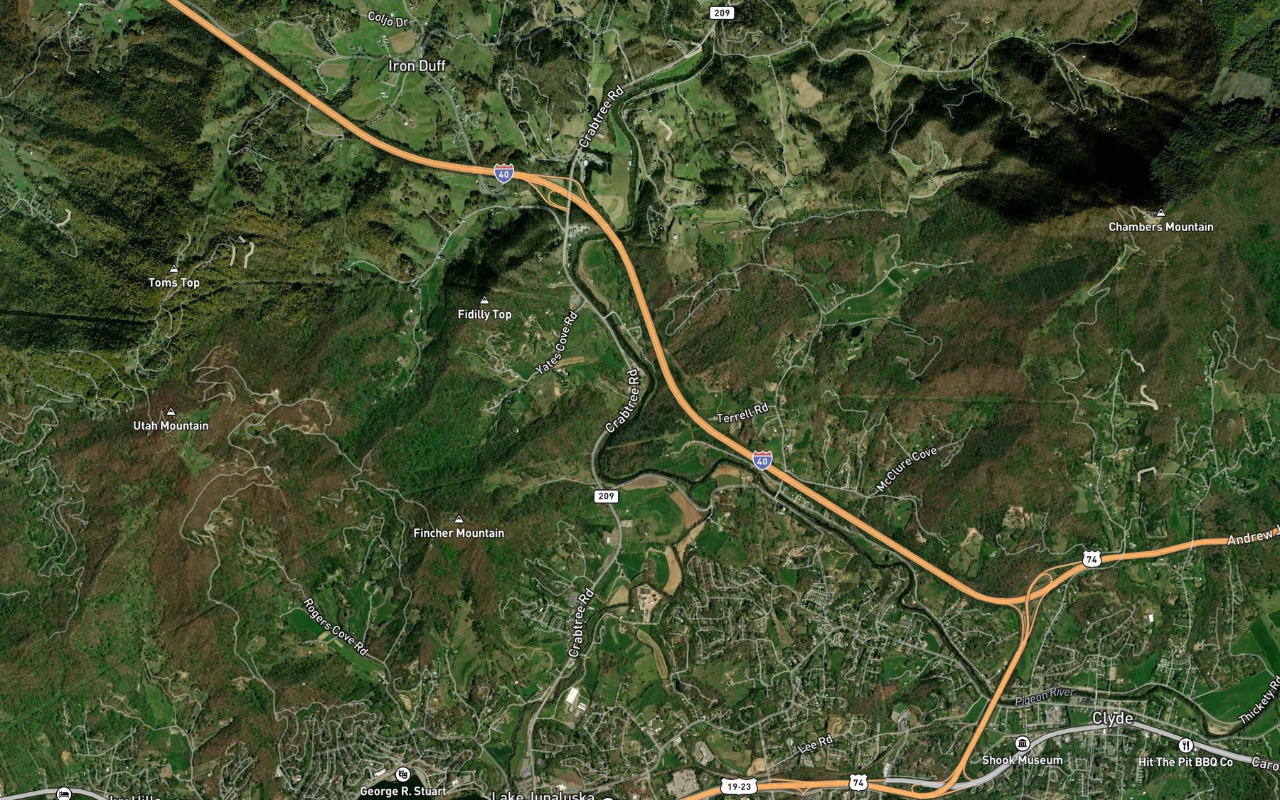 Satellite map of the Medford Branch