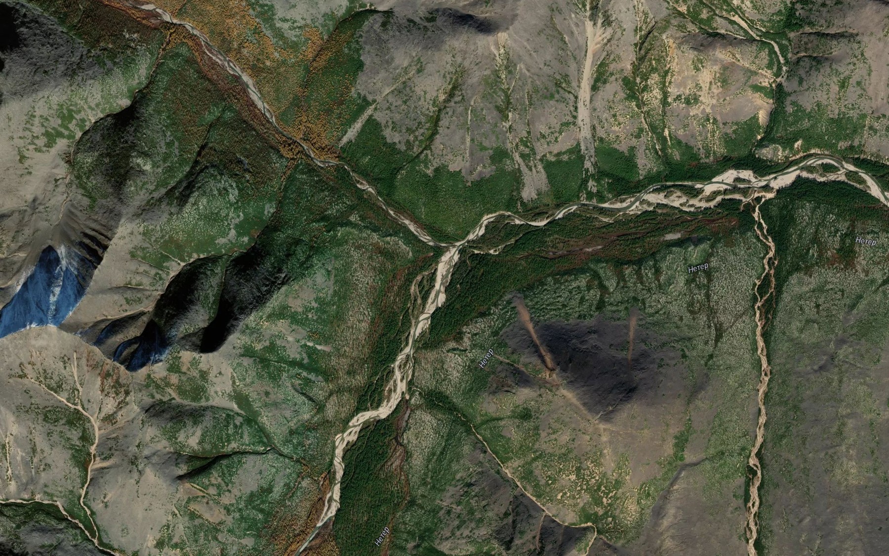 Satellite map of the Khakandzha