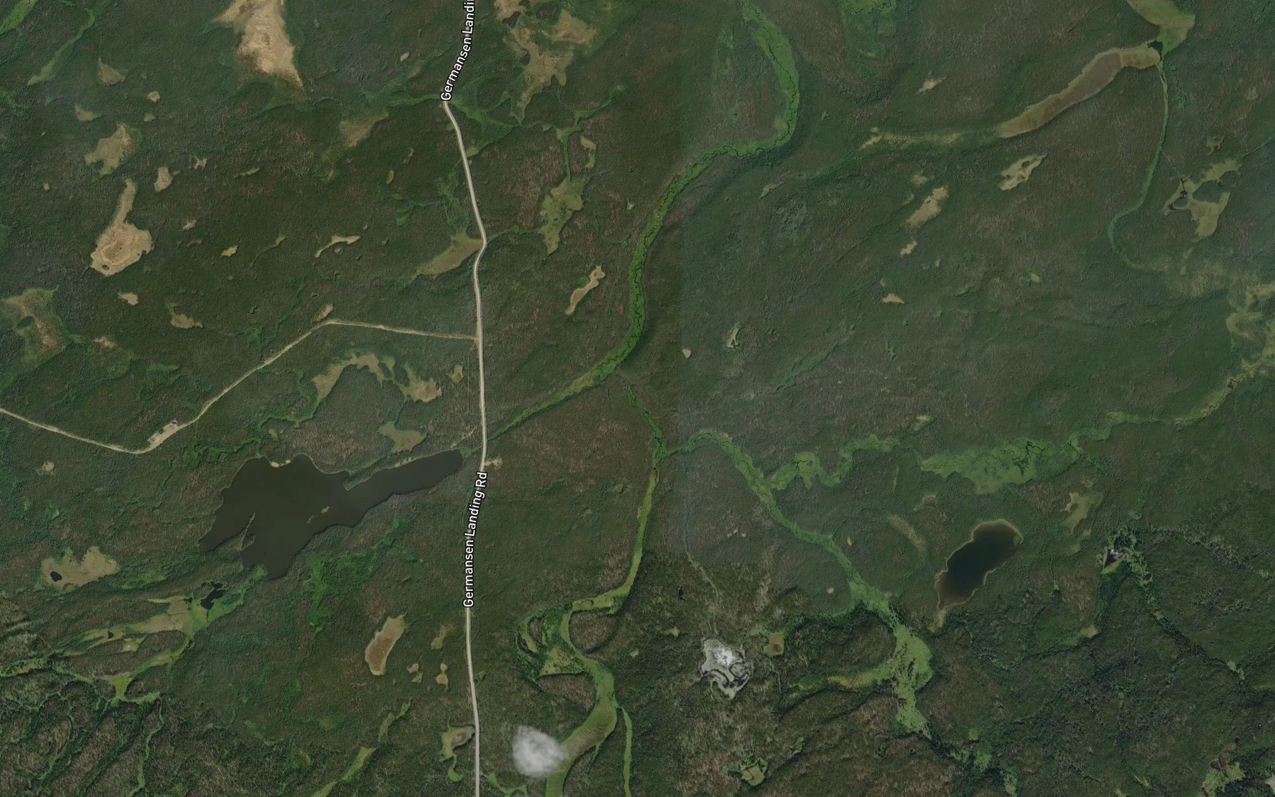 Satellite map of the Suschua Creek