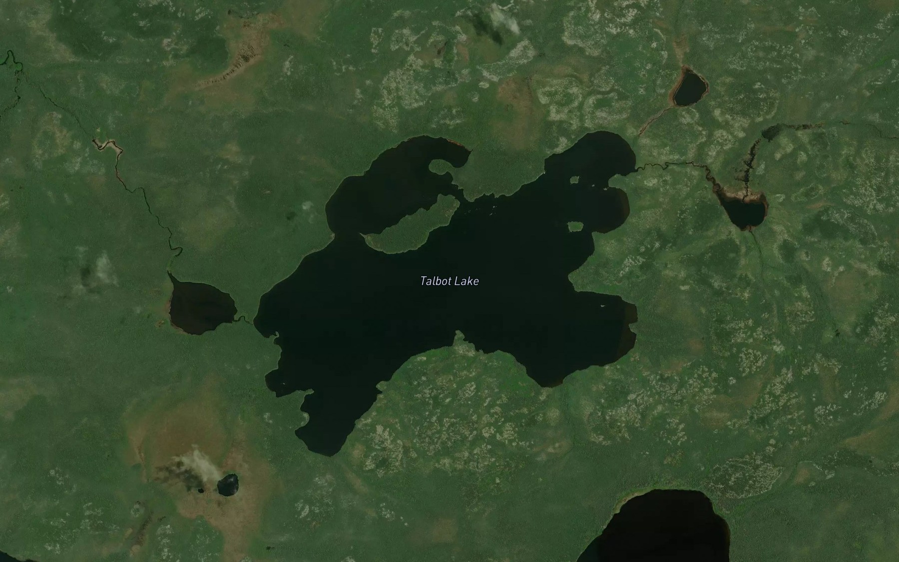 Satellite map of the Talbot Lake