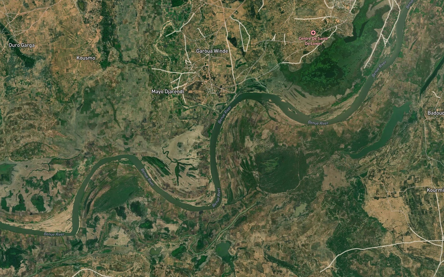 Satellite map of the Mayo Goulongo
