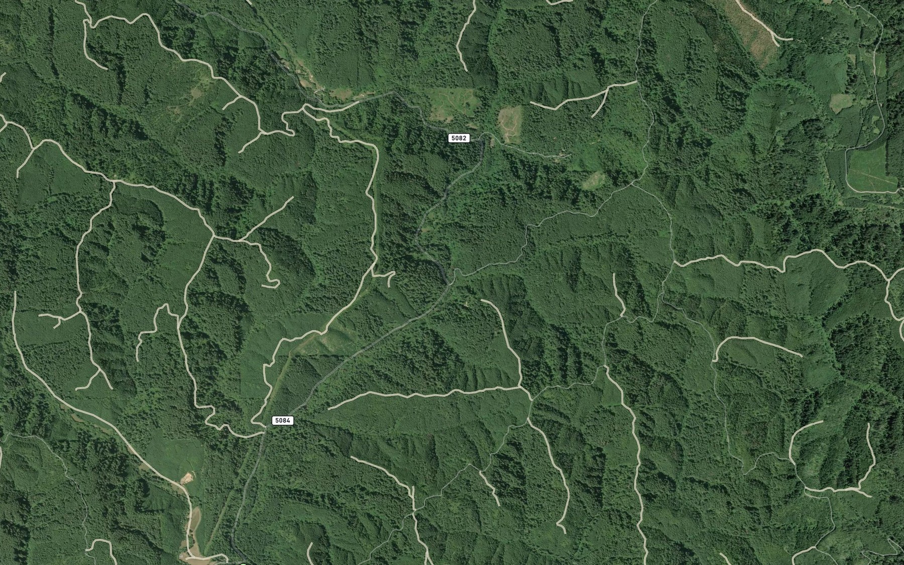 Satellite map of the Taylor Creek