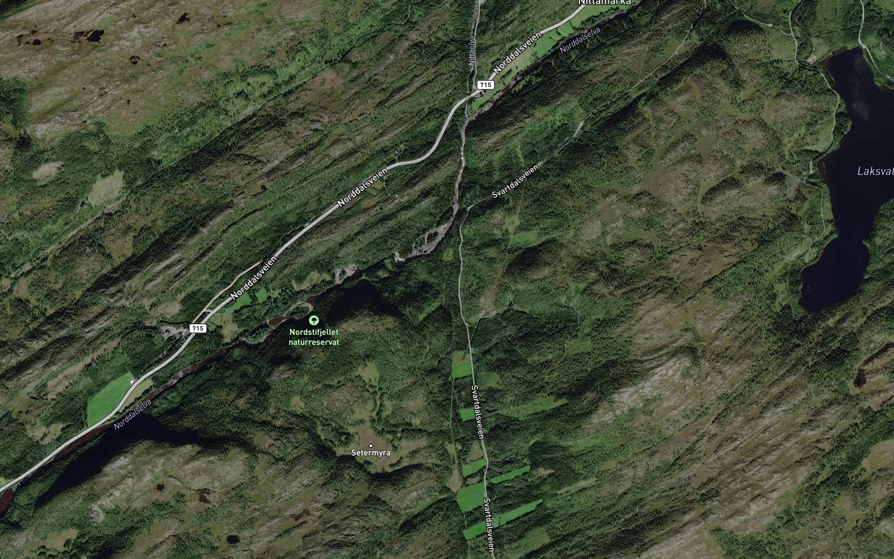 Satellite map of the Holabekken