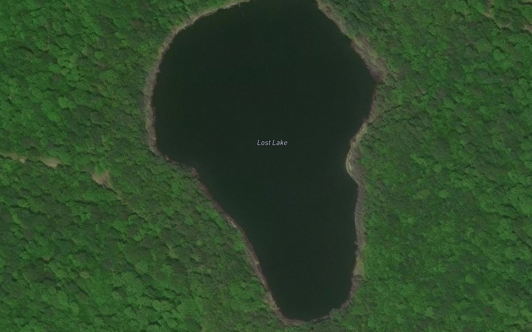 Satellite map of the Lost Lake