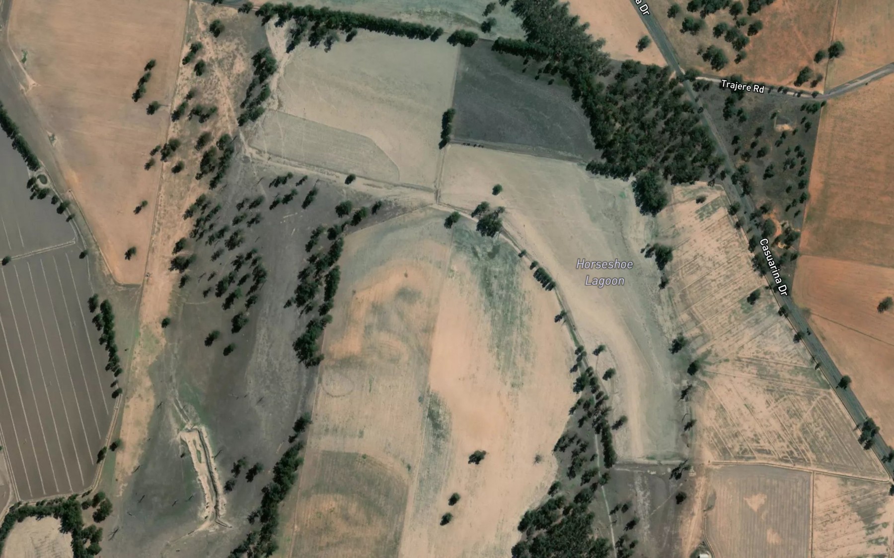Satellite map of the Horseshoe Lagoon