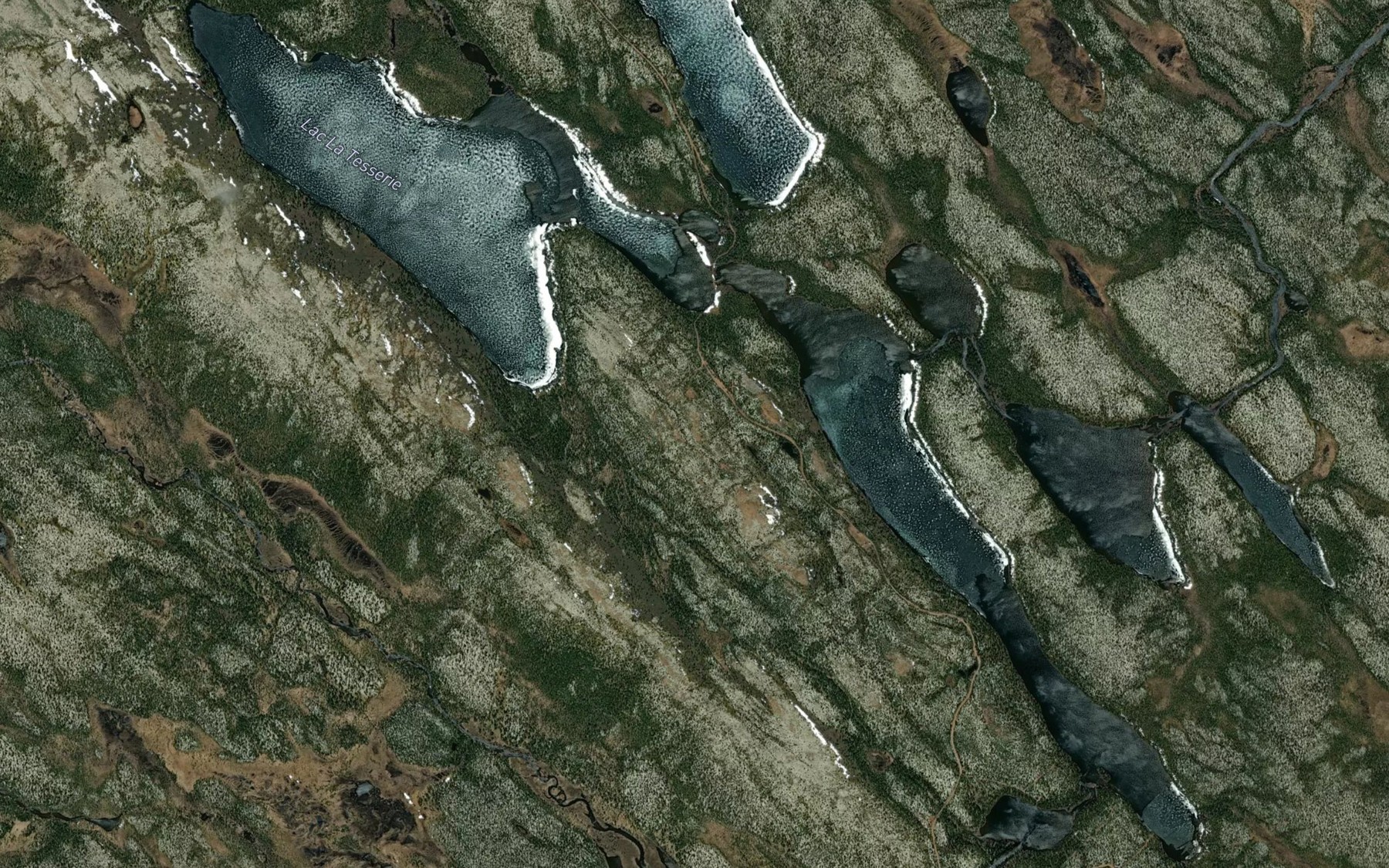 Satellite map of the Lac La Tesserie