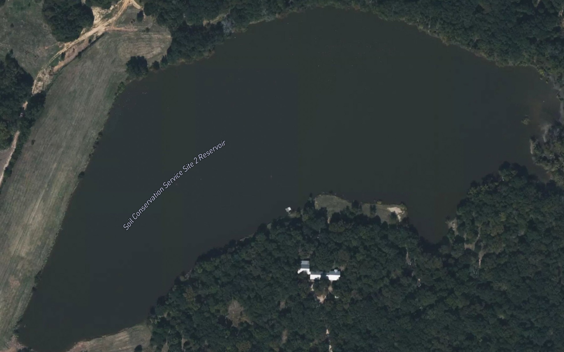 Satellite map of the Soil Conservation Service Site 2 Reservoir