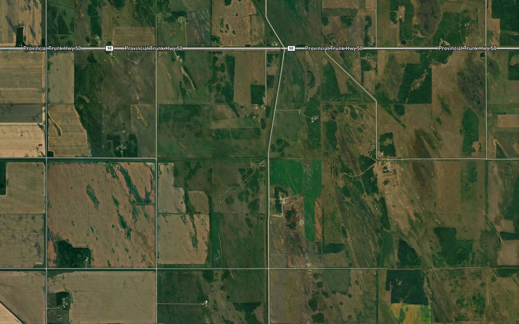 Satellite map of the Wilson Creek