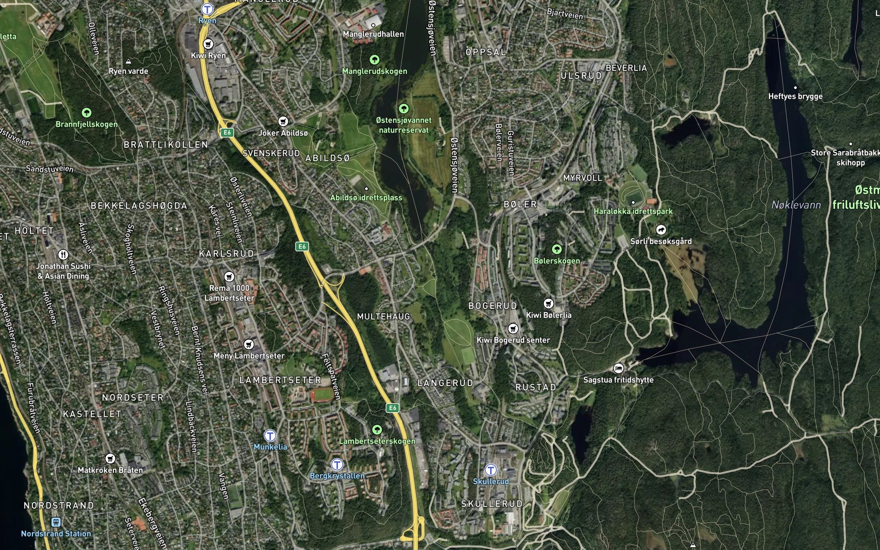 Satellite map of the Klopptjern