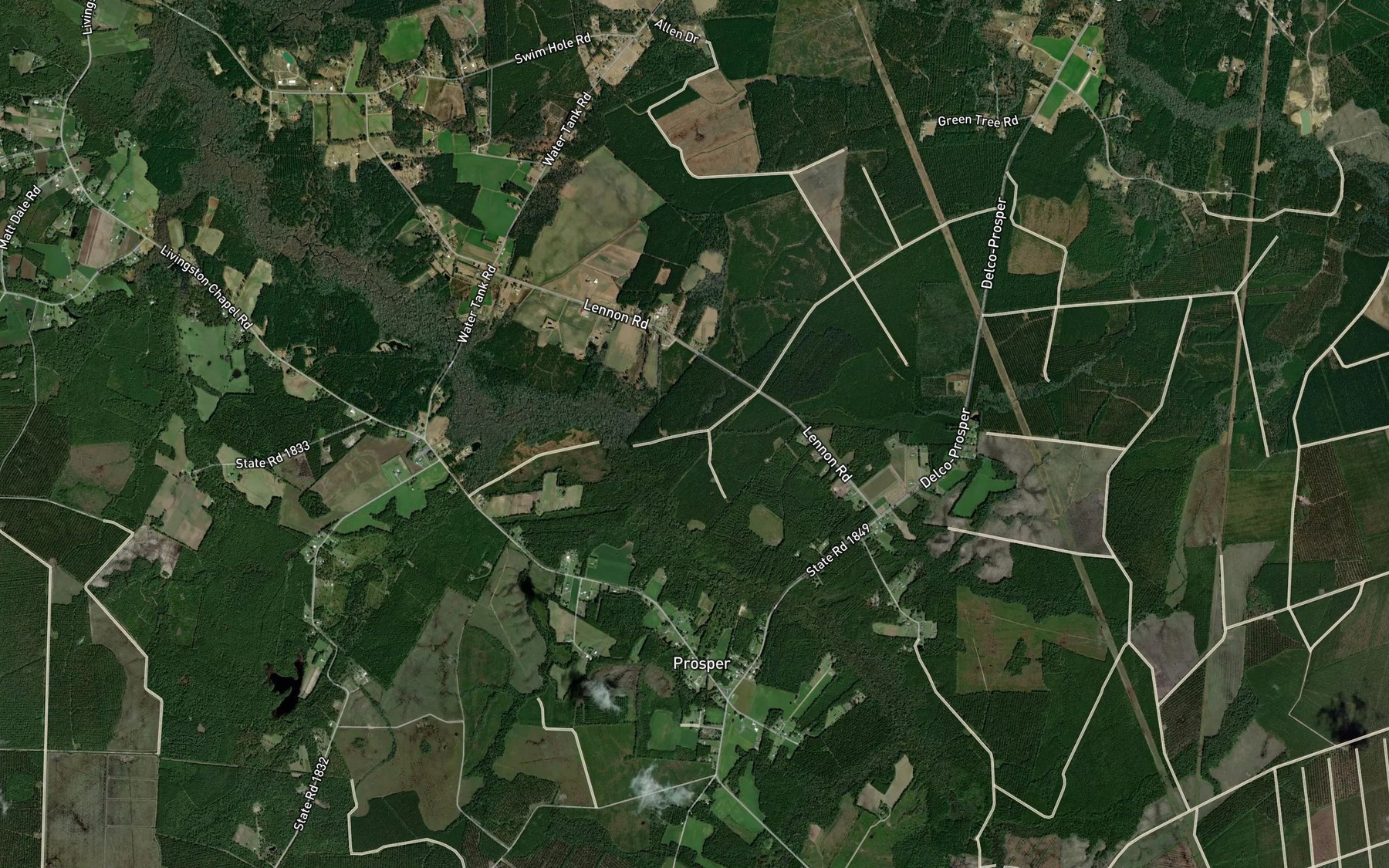 Satellite map of the Terrapin Branch