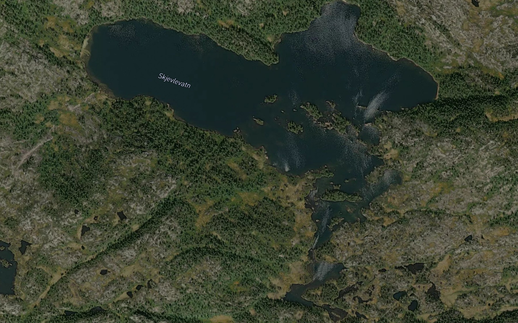 Satellite map of the Skjevlevatn