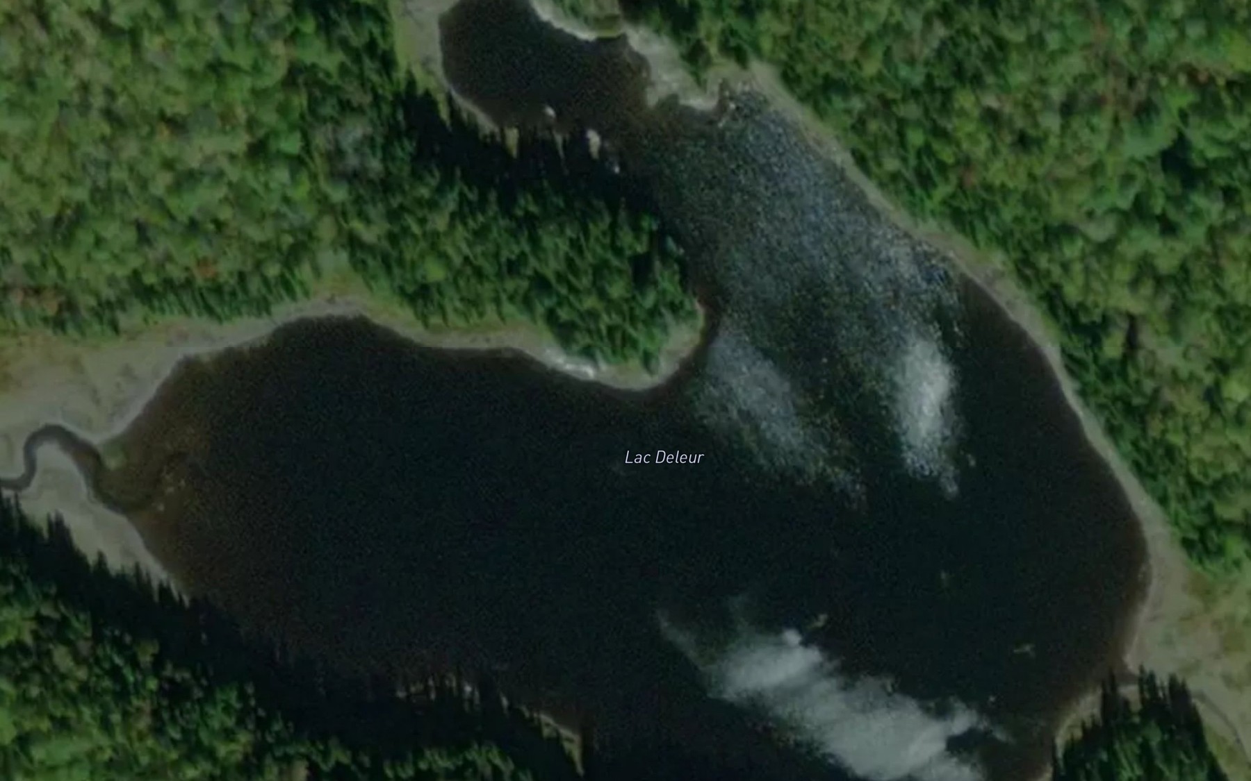 Satellite map of the Lac Deleur