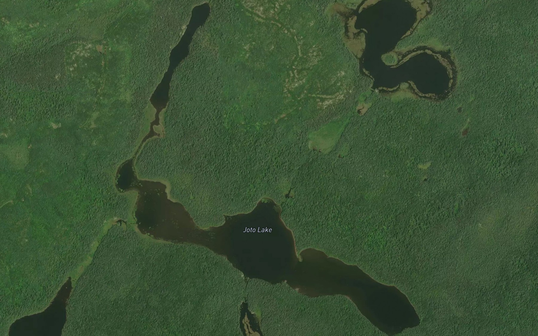 Satellite map of the Joto Lake