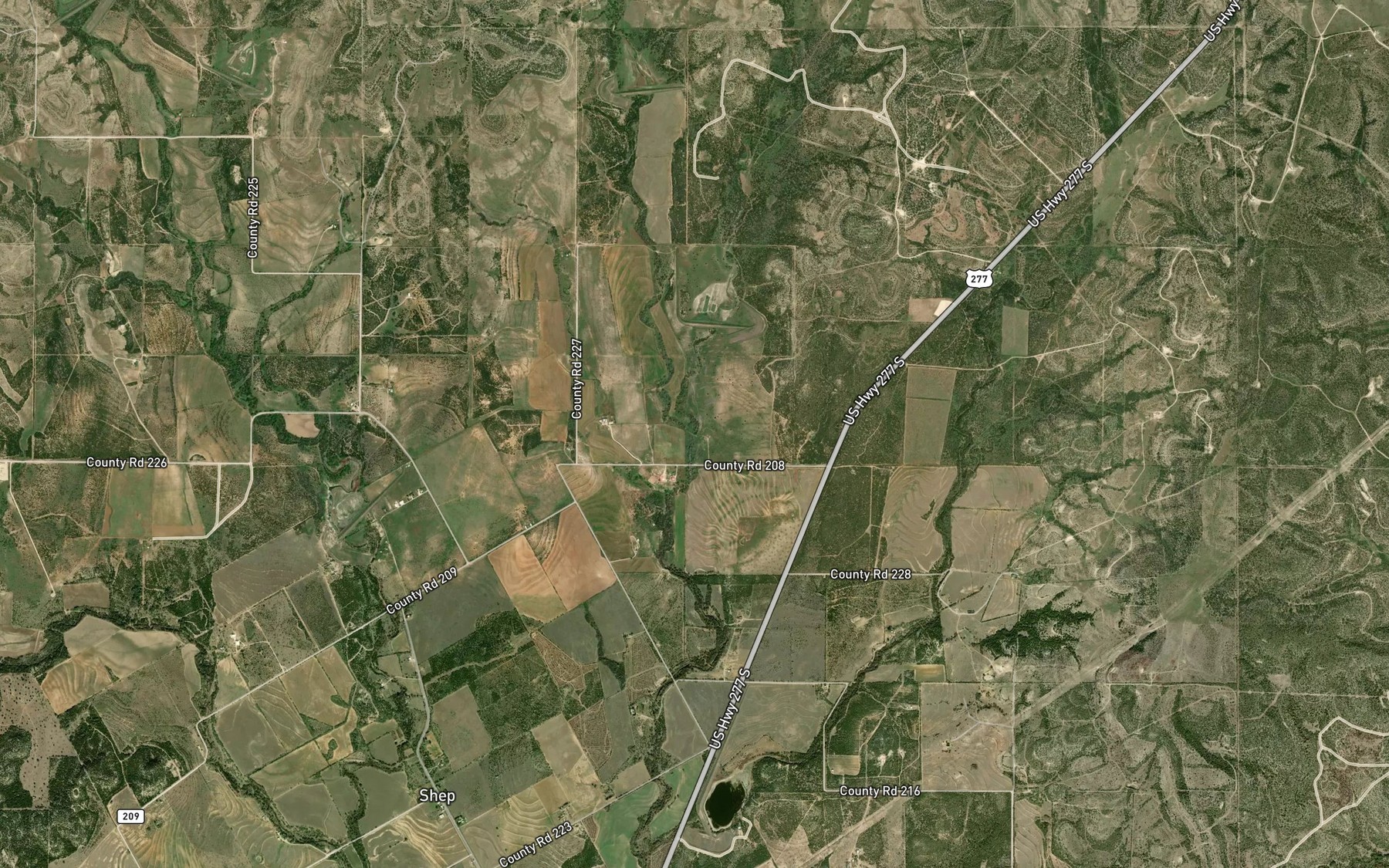 Satellite map of the West Fork Spring Creek