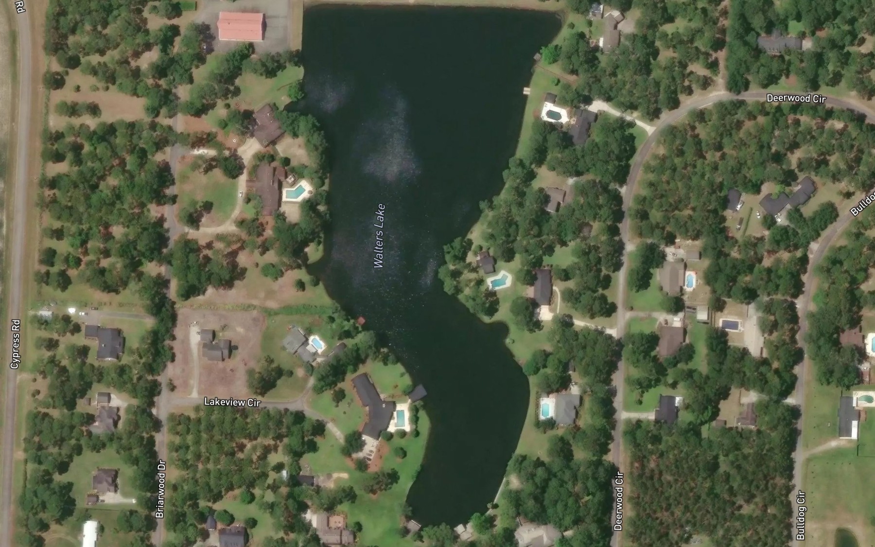 Satellite map of the Walters Lake