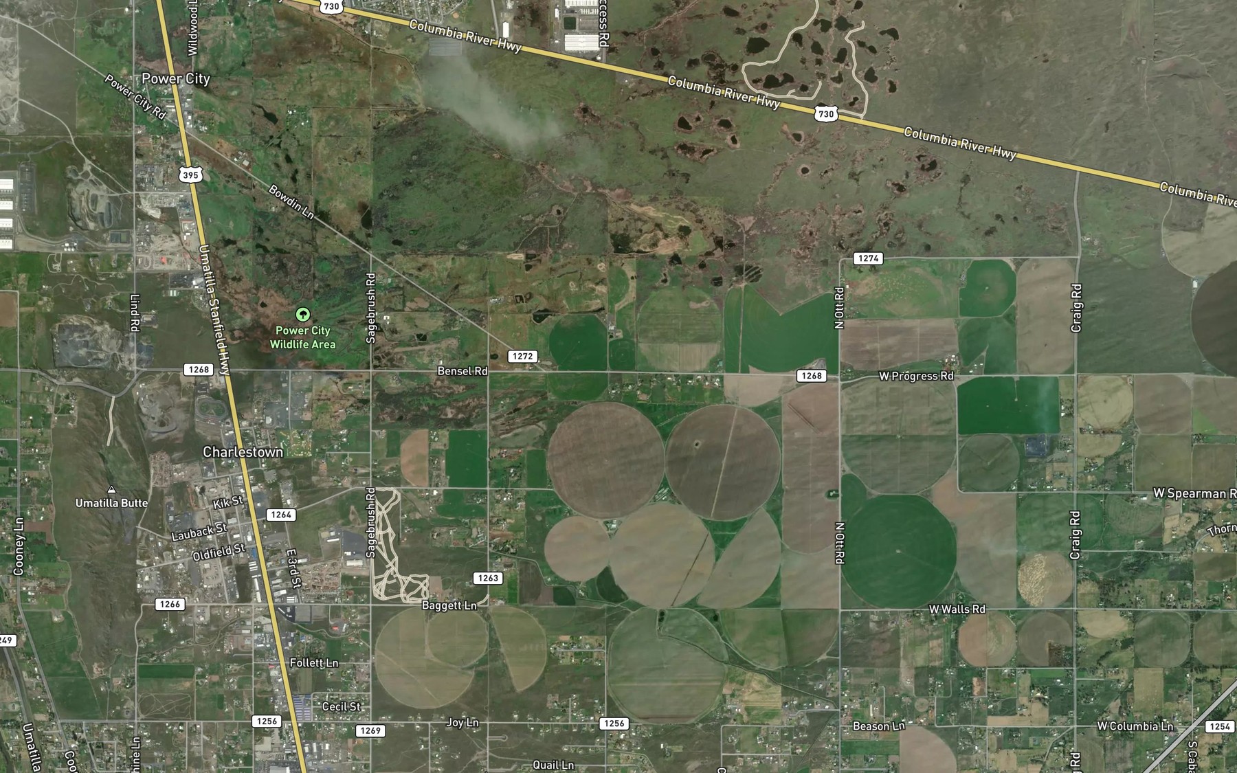 Satellite map of the S Canal