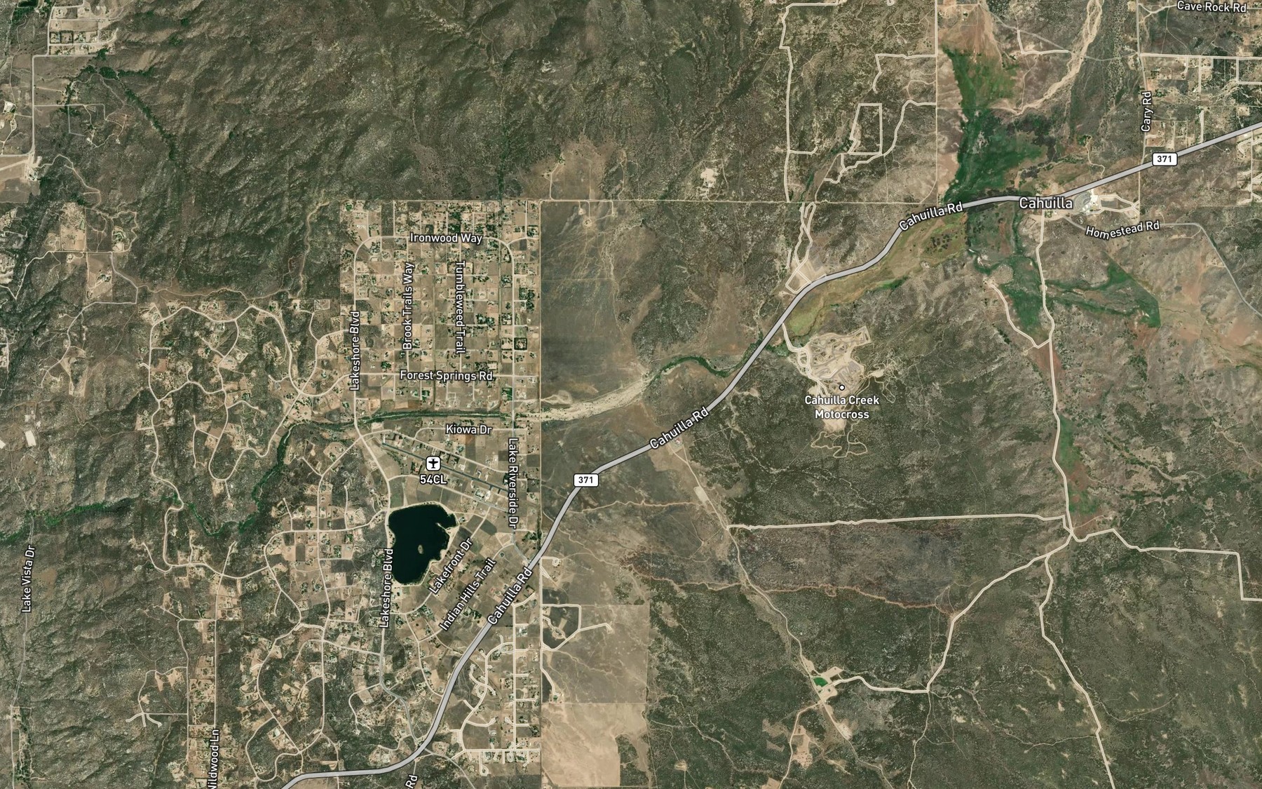 Satellite map of the Elder Creek