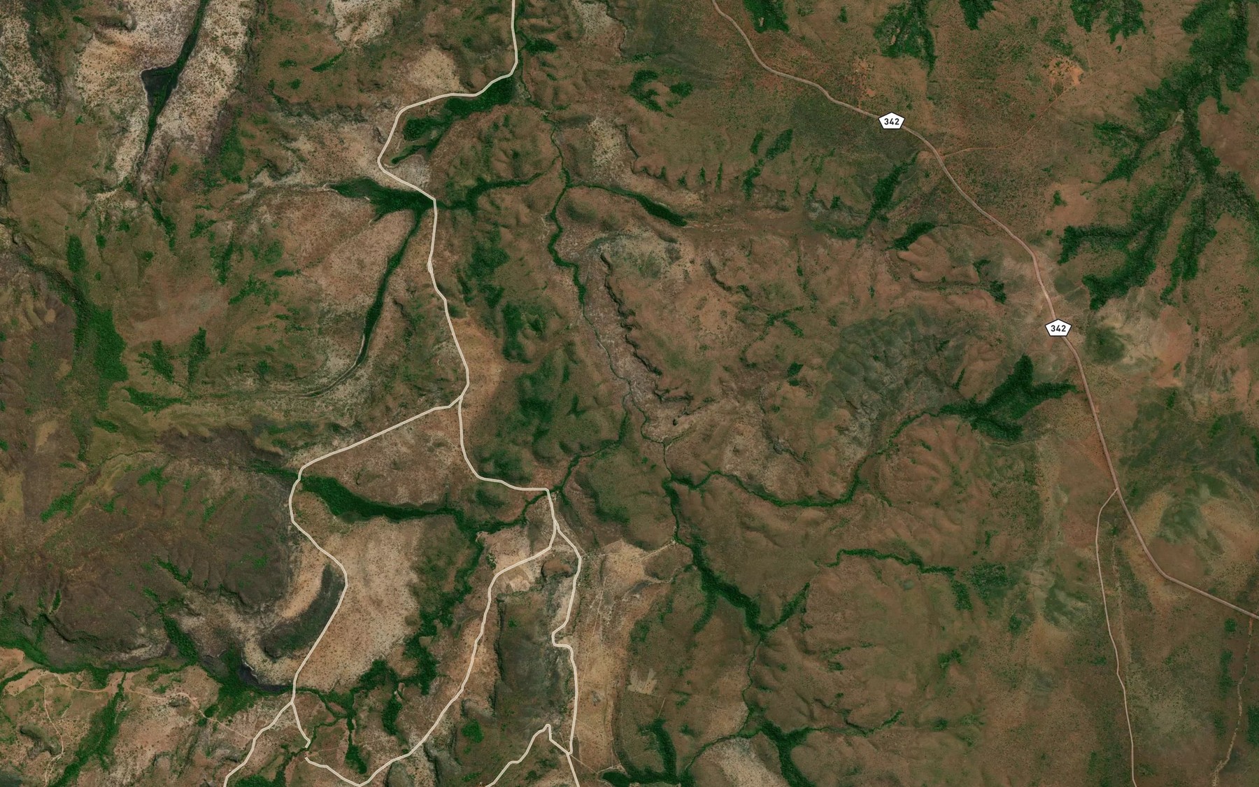 Satellite map of the Corrego Tamanca