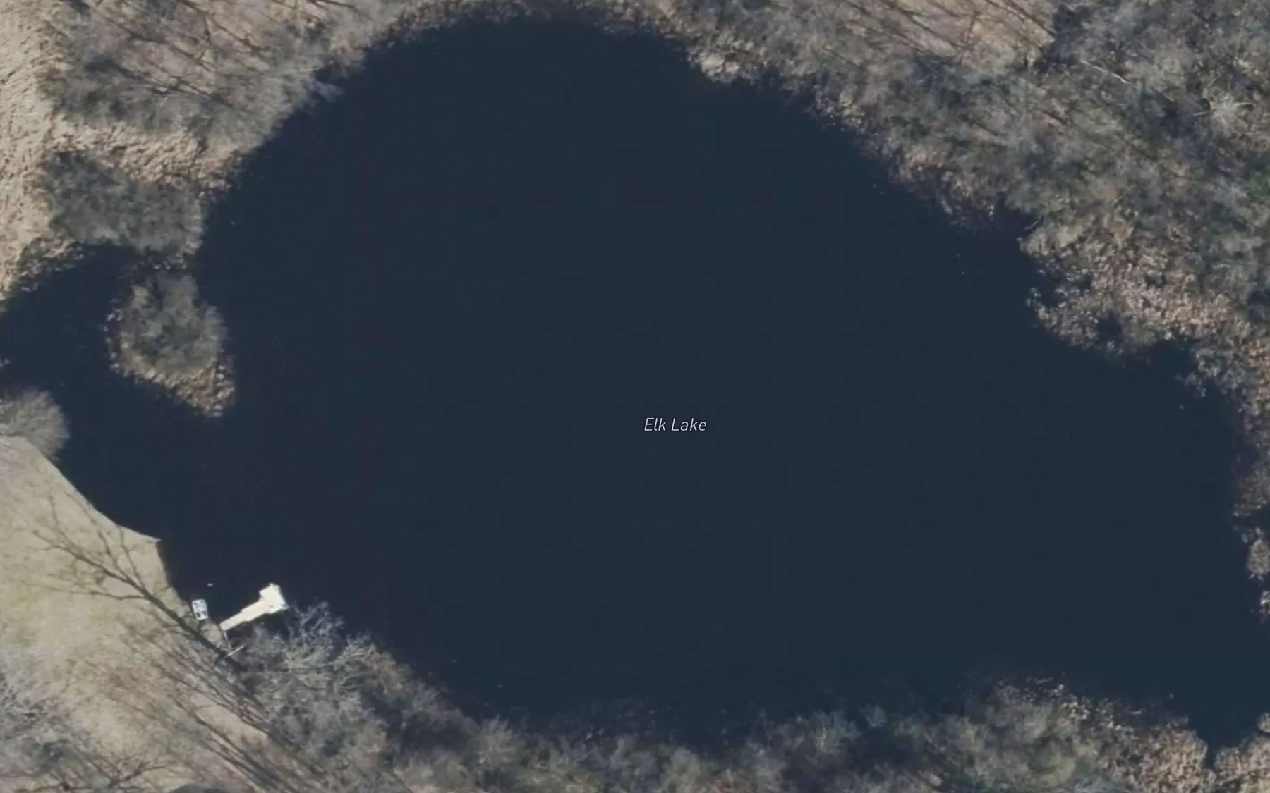 Satellite map of the Elk Lake