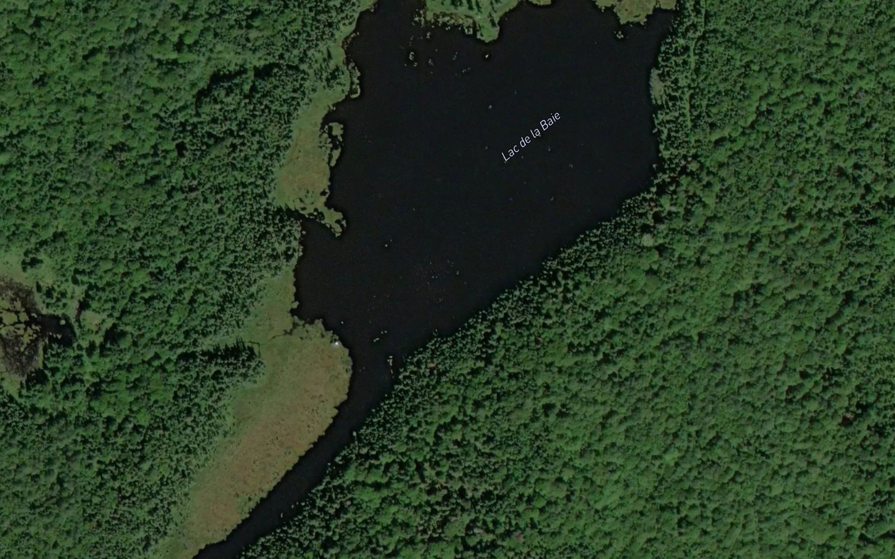 Satellite map of the Lac de la Baie