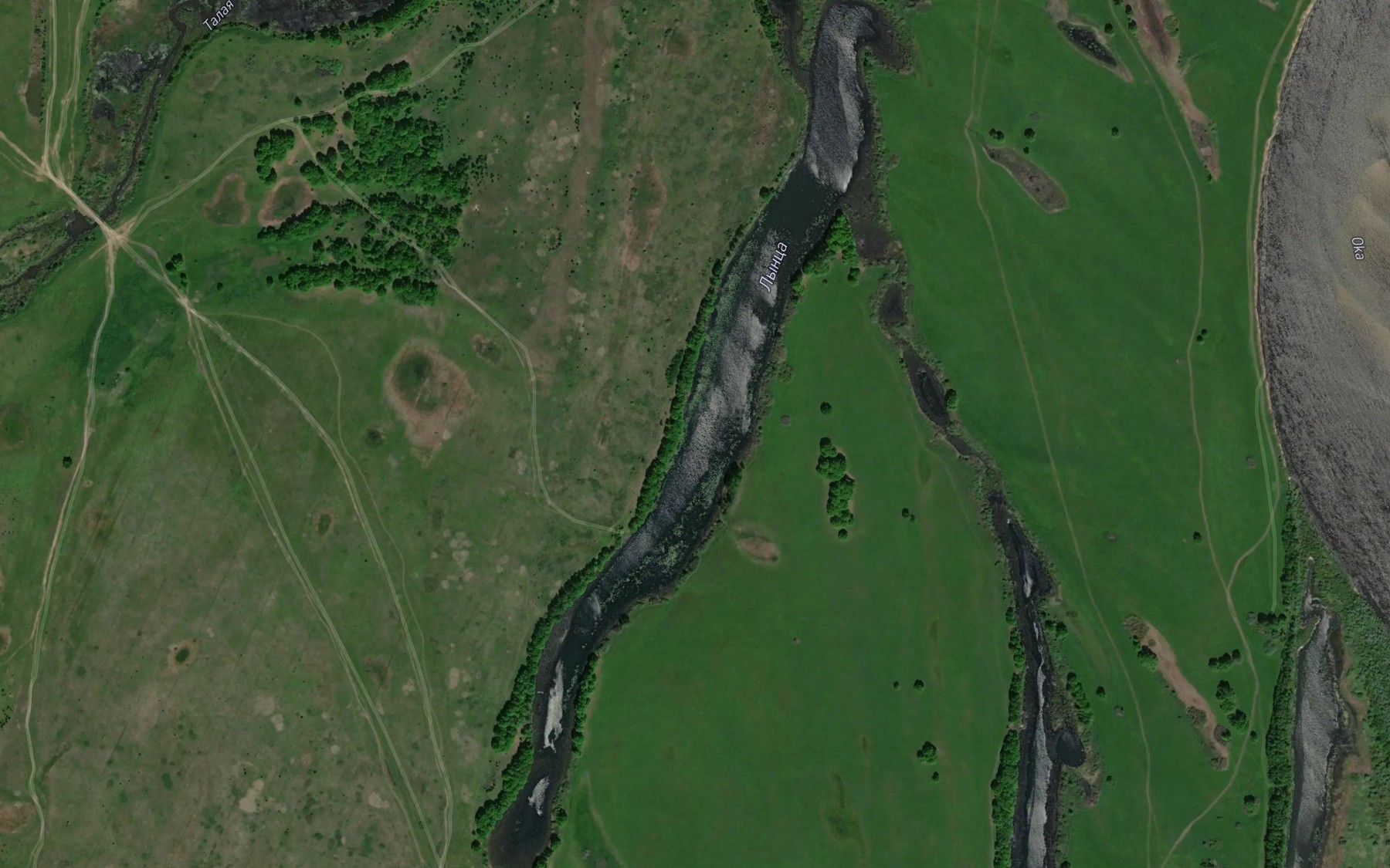 Satellite map of the Ozero Lyntsa