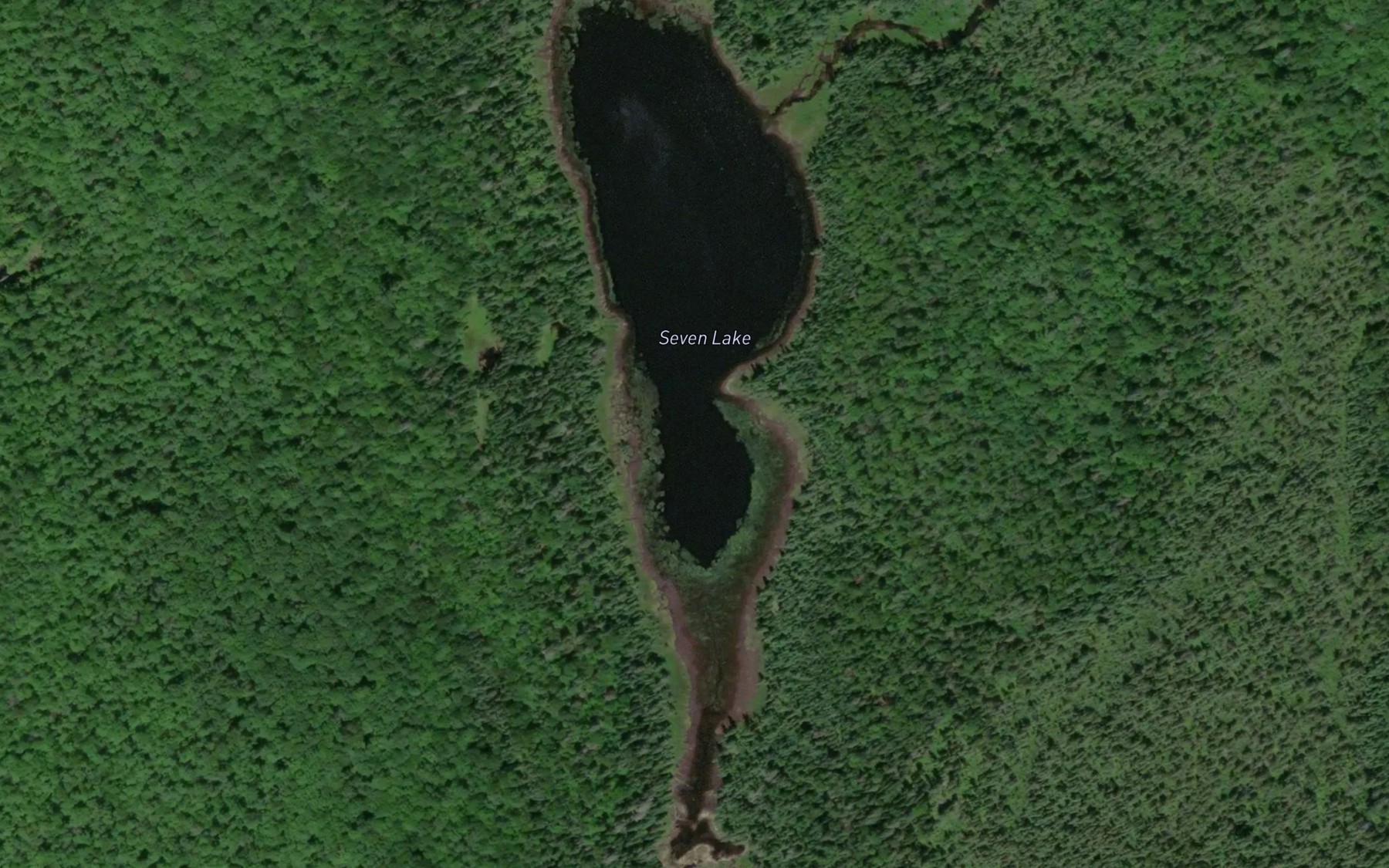 Satellite map of the Seven Lake