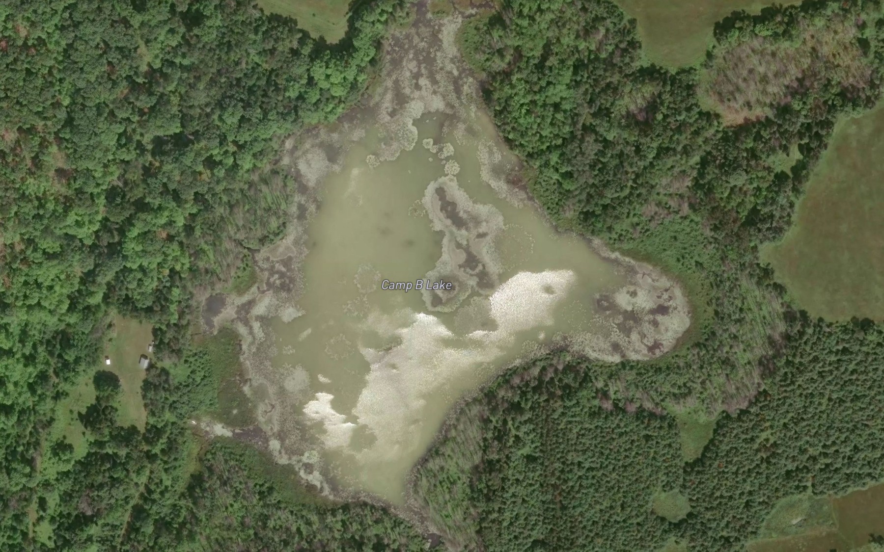 Satellite map of the Camp B Lake