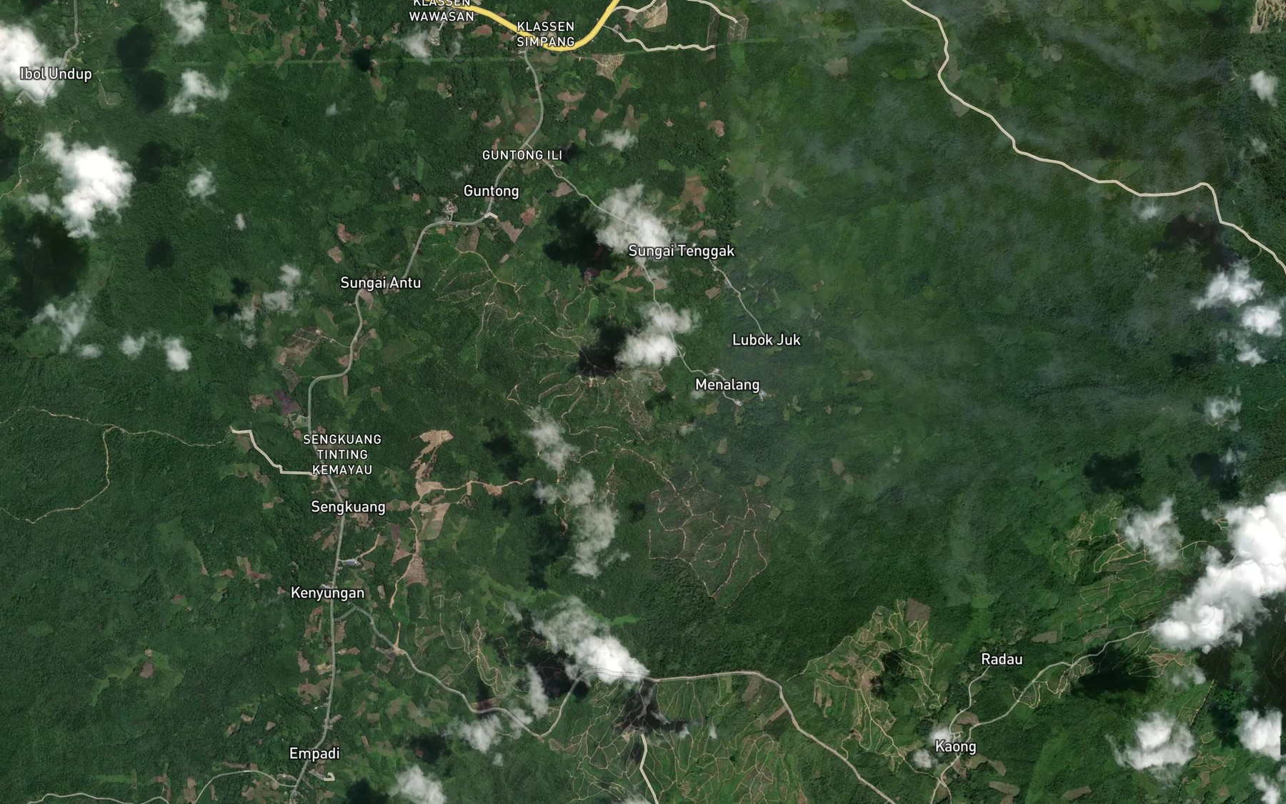 Satellite map of the Sungai Titi Urat