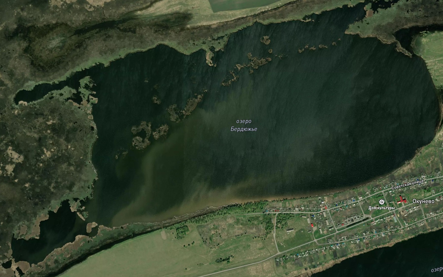 Satellite map of the Ozero Berdyuzh'ye