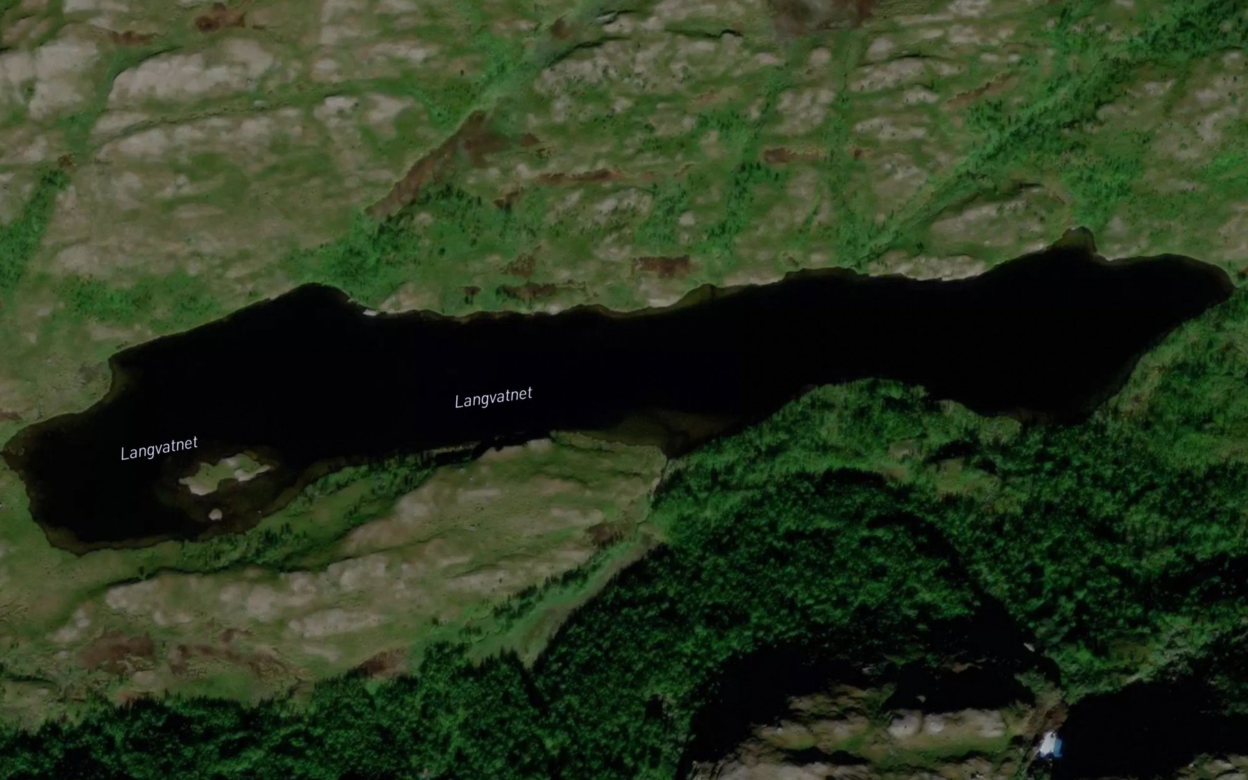 Satellite map of the Langvatnet