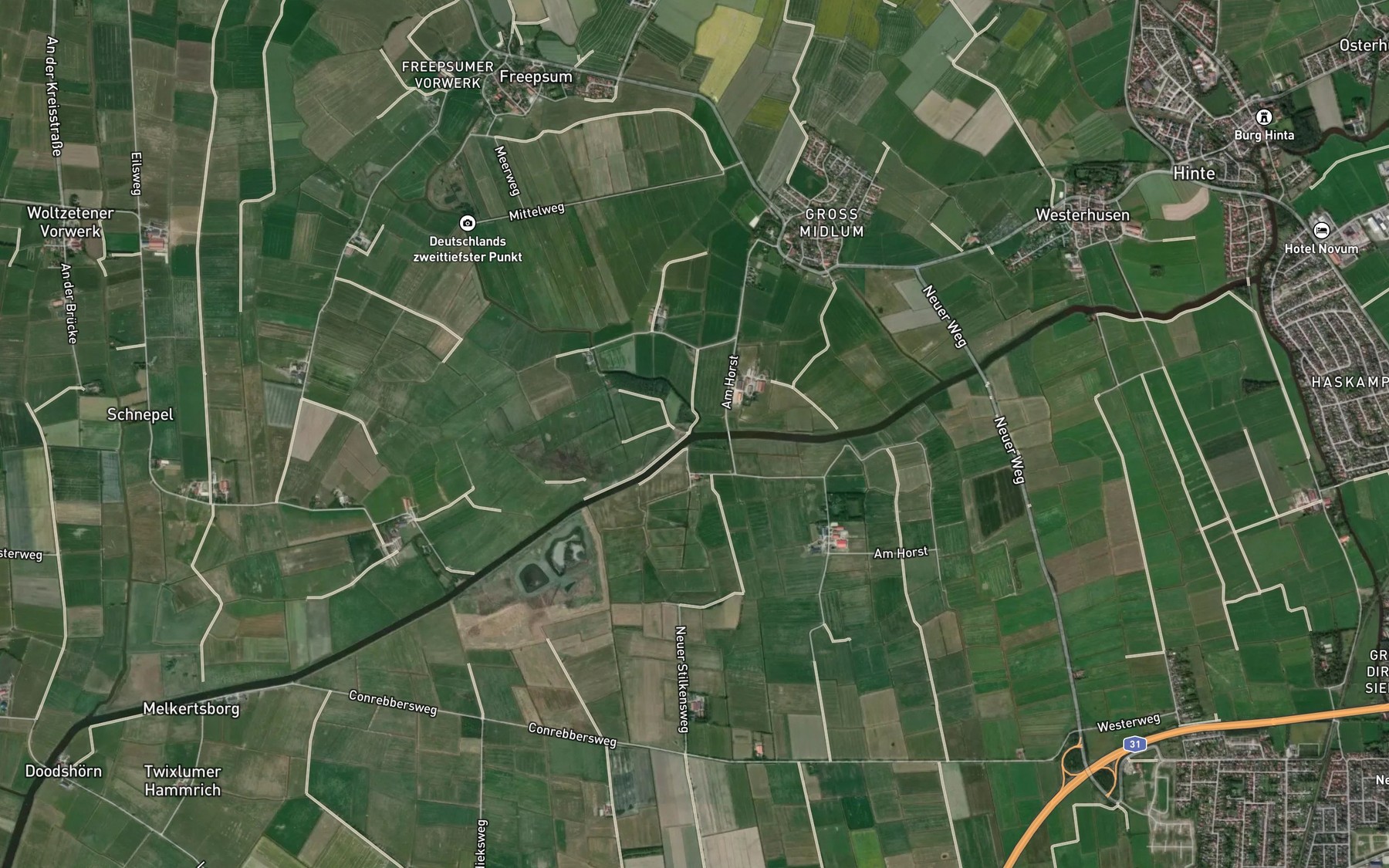 Satellite map of the Freepsumer Tief