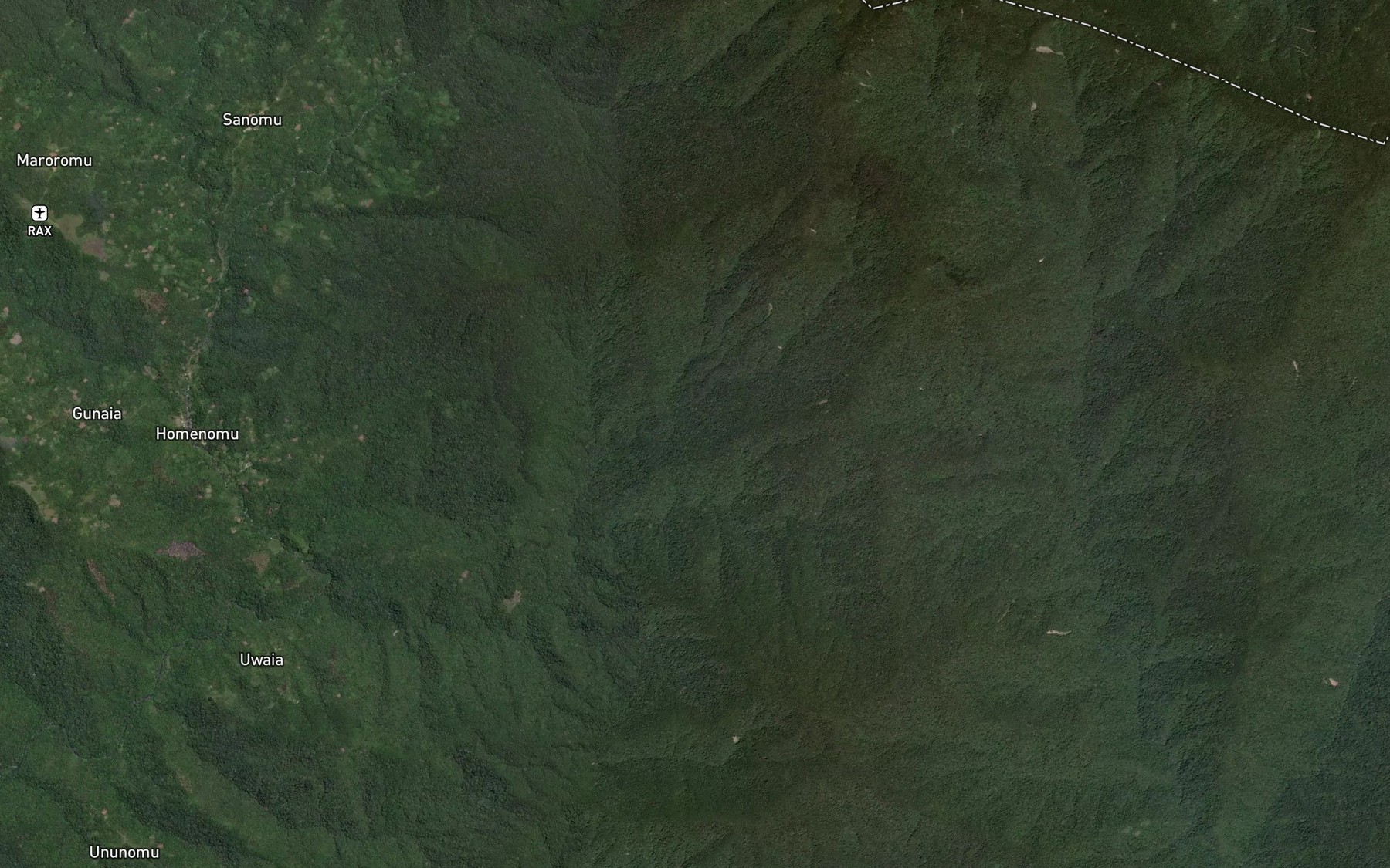 Satellite map of the Edei River