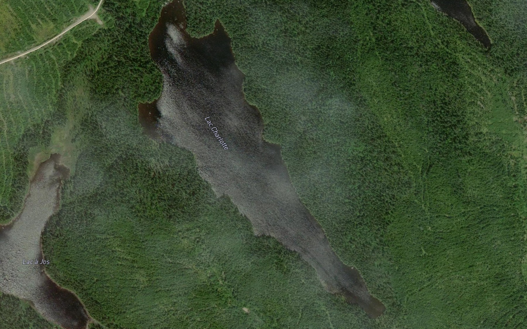 Satellite map of the Lac Charlotte