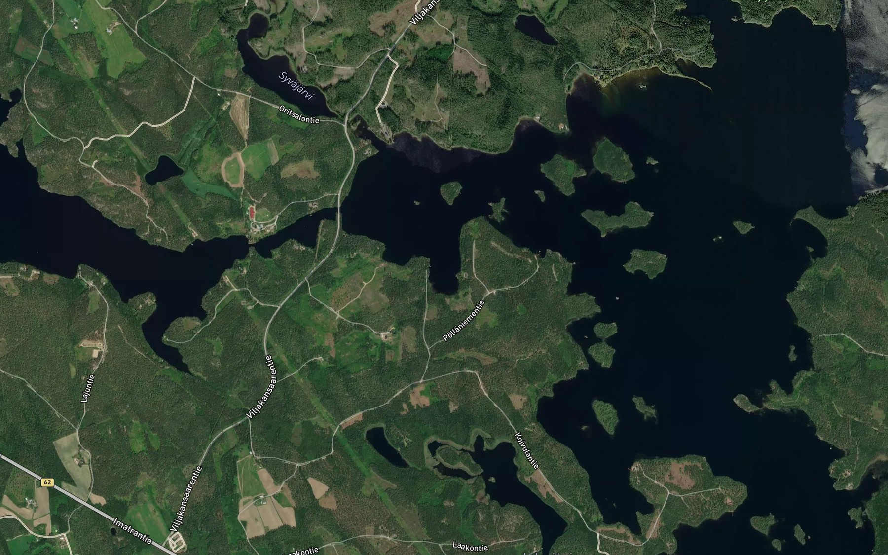 Satellite map of the Huosiuskaarteenlahti