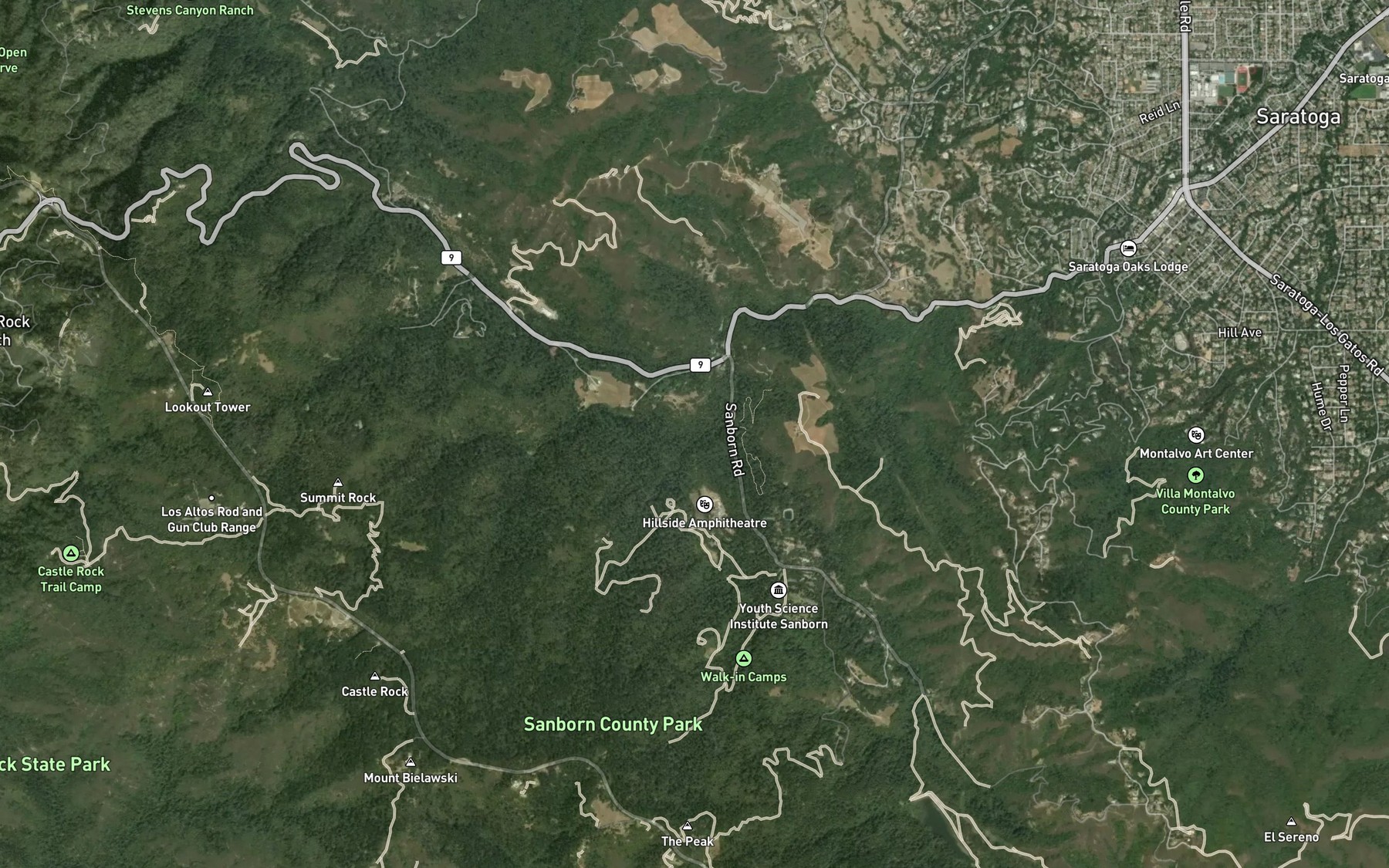 Satellite map of the Todd Creek